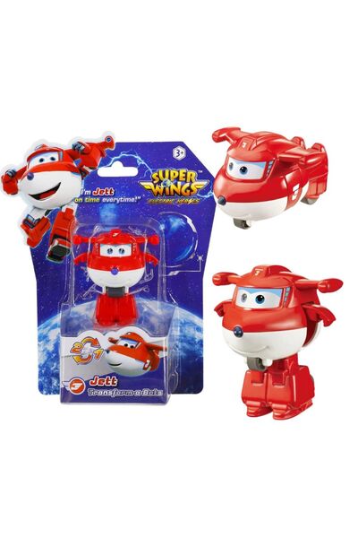 Noname Transformable figure Super Wings Jett, Airplane and Robot, 5 cm