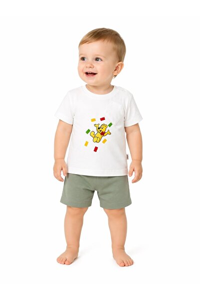 Haribo Baby T-Shirt Shorts Set Khaki Boys