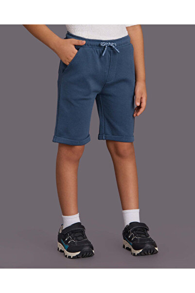 REDTAG Boys Blue And White Pack of 2 Active Shorts Set