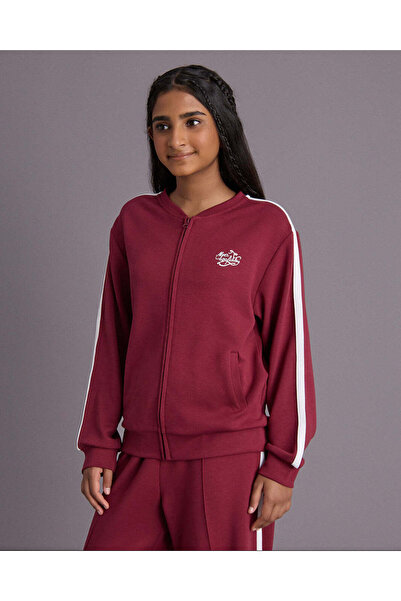 REDTAG Senior Girls Burgundy Scuba Sweatshirt