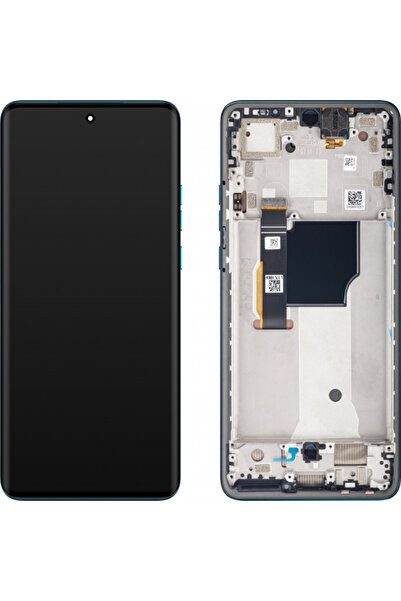 Motorola Тъчскрийн дисплей за Edge 40 Neo, с рамка, версия L3, син (Caneel Ba...