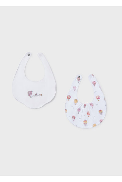 MAYORAL Baby Girl 2-Piece Bib Set White 9077