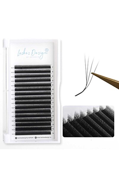 Lashes Design by Nathalie Gene Pre-Made Volum W Shape Narrow Mix 7-14 mm, Neg...