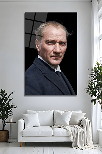 Parıltı Yayınları Portret Ataturk Tablou modern din sticlă temperată Decor de...