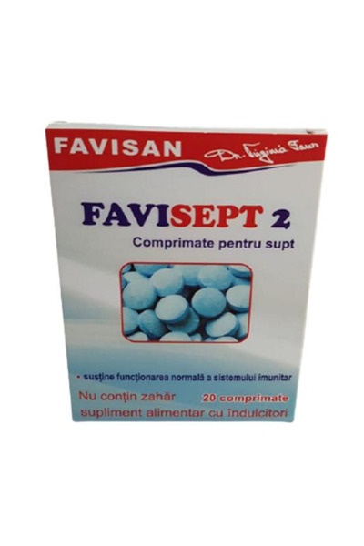 Favisan Favisept 2 Favisan, 20 comprimate
