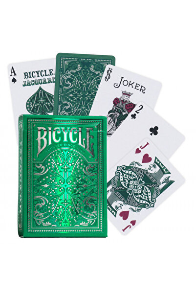 Bicycle Carti de joc, Bicycle, 52 carti, Verde/Argintiu
