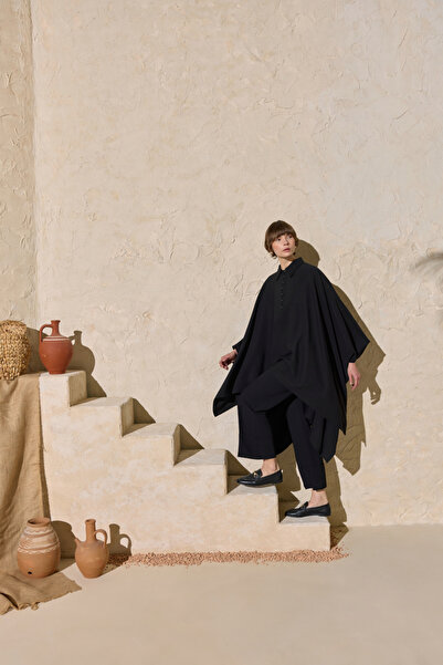 Aker Black Design Button Detailed Tunic
