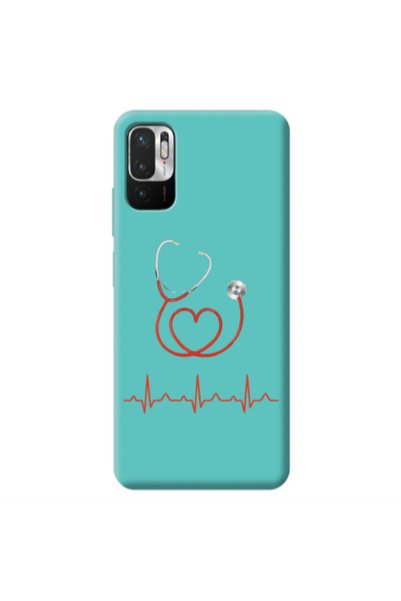 Other Xiaomi Redmi Note 10 Pro 5G Stethoscope Turquoise Colored Silicone TPU ...