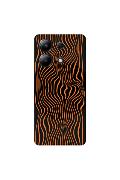 Other Xiaomi Redmi Note 13 4G Trapezoidal lines Black Colored Silicone TPU Θήκη