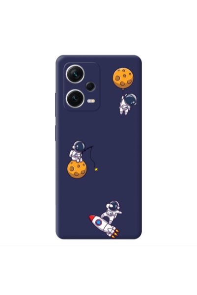Other Xiaomi Poco X5 Cute astronauts Dark blue Colored Silicone TPU Θήκη