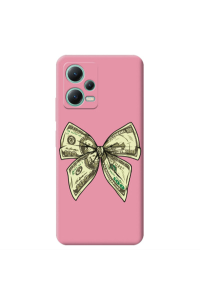 Other Xiaomi Redmi Note 12 Pro 5G Bowtie Dollars Pink Colored Silicone TPU Θήκη