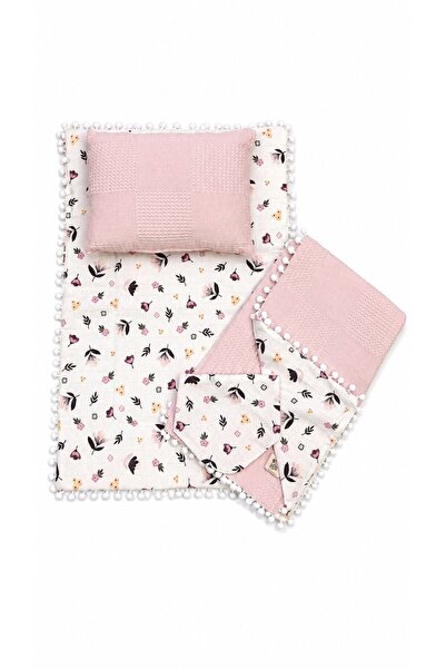 Oz Baby 4 Piece Pique Muslin Baby Swaddle Set Double Sided – Blanket, Pillow,...