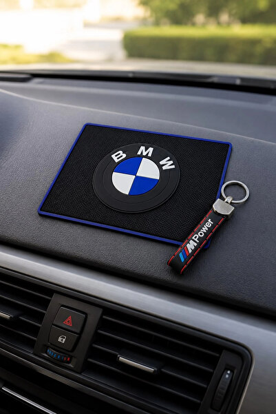 TKY Tasarımı Kendin Yap BMW LOGOLU ARAÇ İÇİ TORPİDO ÜSTÜ KAYDIRMAZ VE ANAHTAR...
