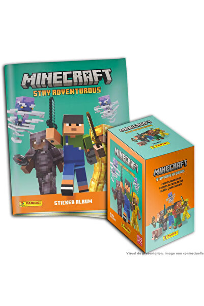 Next Plus Lisanslı Minecraft Stay Adventures Sticker Collection Panini Album+...