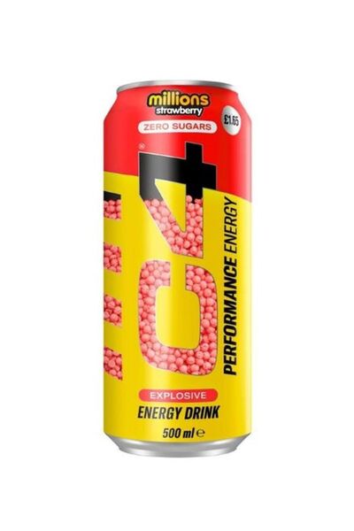 C4 Millions Strawberry Zero Sugar Performance Energy Drink 500ml