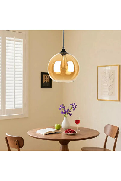 Neon Ball-Shaped Chandelier, Glass Pendant Lamp