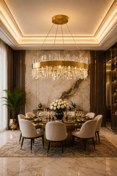 Generic 80 cm Modern Crystal Chandelier Gold Circular Chandelier