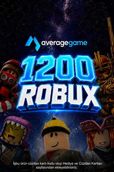 average 12 USD Robux Cüzdan Kodu - 1200 Robux