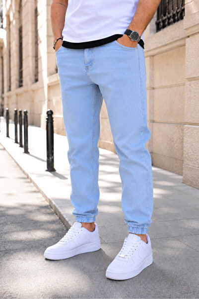 by fiyaka fashion Men's Straight Jeans with Elastic Cuffs