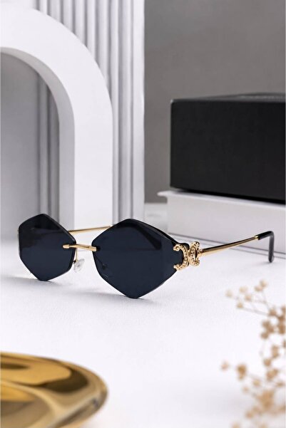 MODERN DESIGN UV 400 WOMEN'S BLACK SUNGLASSES