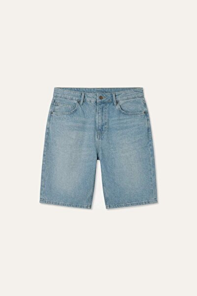 DeFacto Straight Fit Jean Bermuda Shorts I3388Ax26Hs