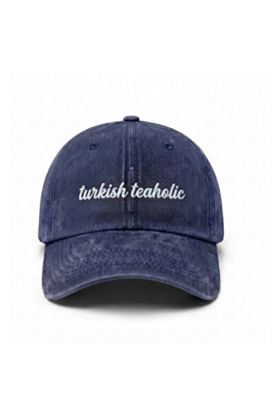 Tresore ''Turkish Teaholic'' Embroidered Washed Cap /''Turkish Tea Addict'' E...