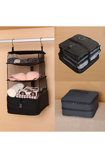 Choice1 Black 1Pcs 4 Tier Shelf Hanging Closet Organizer, Space Saver, Closet...