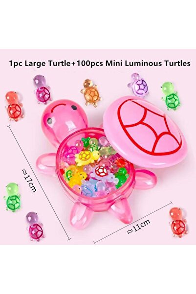 Choice7 PK2 1PC Night Glow Large Turtle+Mini Luminous Turtles Figurines Resin...