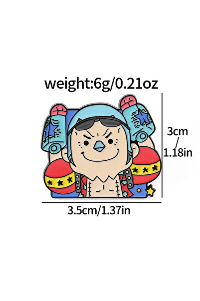 Choice8 Bandai XZ2710-4 Anime Merchandise Chibi Pin Luffy Zoro Sanji Brooch H...