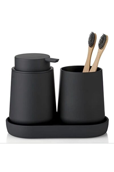 Choice 320 9121-3set-Black 3p-Bathroom Accessory Set, Including Soap Dispense...