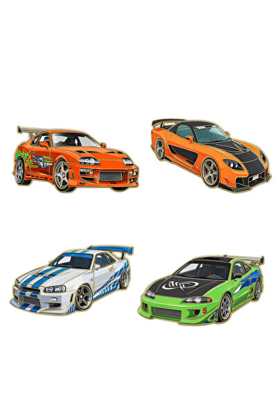 Choice MINISO 4PCS 4pcs Creative Sports Car Enamel Pins Set Cartoon Brooch La...