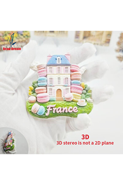 Choice France 1Pc French Creative 3D Embossed Refrigerator Magnet, World Trav...