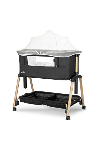 LORELLİ Patut Co Sleeper copii, Layla 2 in 1, cu latura pliabila, reglabil pe...