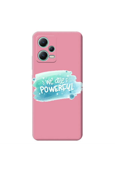 Other Xiaomi Redmi Note 12 Pro 5G We are Powerful Pink Colored Silicone TPU Θήκη