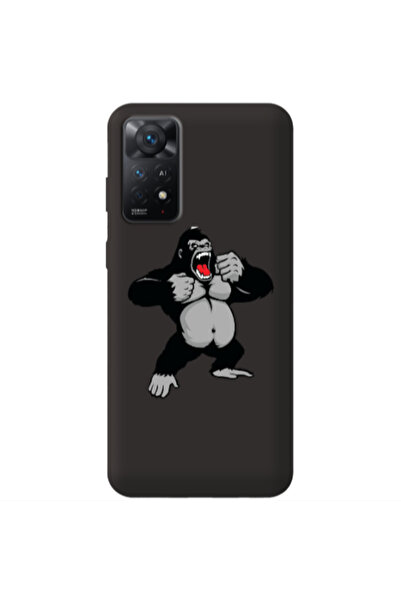 Other Xiaomi Redmi Note 11 4G Angry Gorilla2 Black Colored Silicone TPU Θήκη