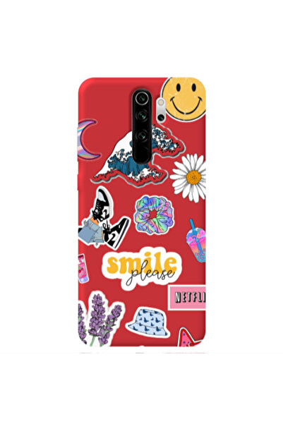 Other Xiaomi Redmi Note 8 Pro Smile Moon Red Colored Silicone TPU Θήκη