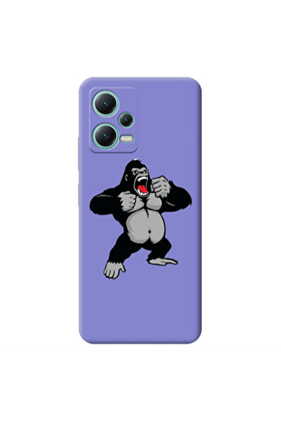 Other Xiaomi Redmi Note 12 Pro 5G Angry Gorilla2 Purple Colored Silicone TPU ...