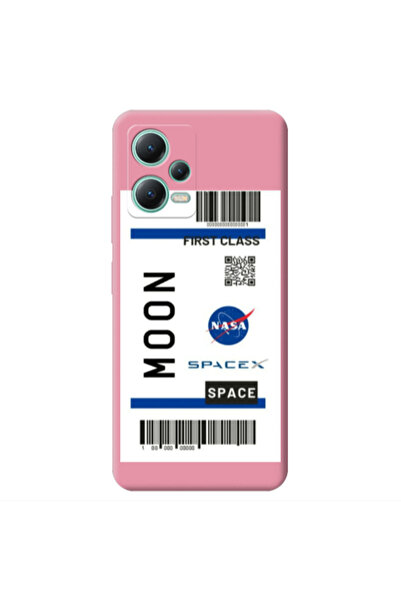 Other Xiaomi Redmi Note 12 Pro 5G Moon spacex Pink Colored Silicone TPU Θήκη