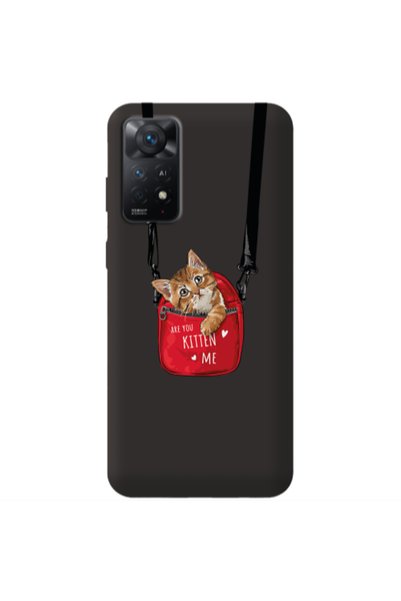 Other Xiaomi Redmi Note 11 4G Kitten Me Black Colored Silicone TPU Θήκη