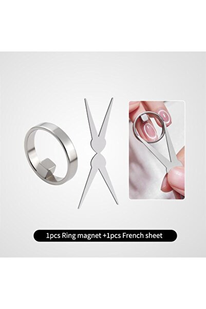 Choice A2 Hollow Cat Eye Nail Magnet Ring Oval Magnetic Stick DIY Gel Polish ...