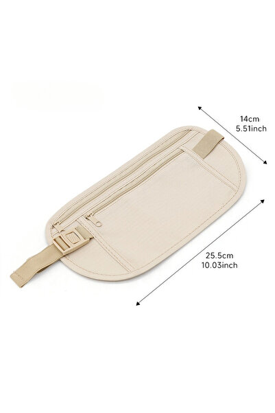 Choice1 Khaki 1pcWaterproof Anti-theft Invisible Running Waist Bag Multi-func...