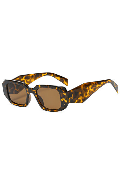 Choice1 show as picture leopard brown Square Sunglasses Women Vintage Brand T...
