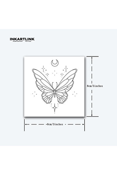 Choice IN-E023 Butterfly temporary tattoo sticker, waterproof magic tattoo, l...