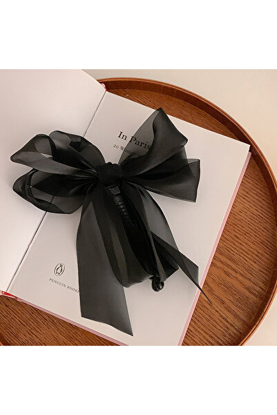 Choice1 JETTING Black 【NN74】New Fashion Ribbon Bow Banana Hair Clips Hairpin ...