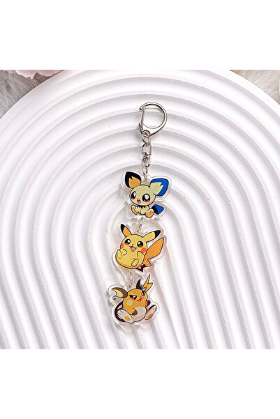 Choice24 5 cm 9 Pokémon Characters Pikachu Bulbasaur Jigglypuff Acrylic Keych...