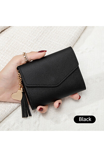 choice2 QB360-Black Compact Women’s Clutch Wallet Sleek Black,Portable Coin P...