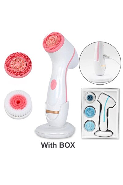 Choice1 Pink USB With Box 3 In 1 Electric Cleansing Brush Ultrasonic Facial C...