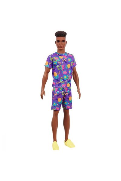 Barbie PAPUSA BAIAT FASHIONISTAS CU TINUTA LEJERA MULTICOLORA