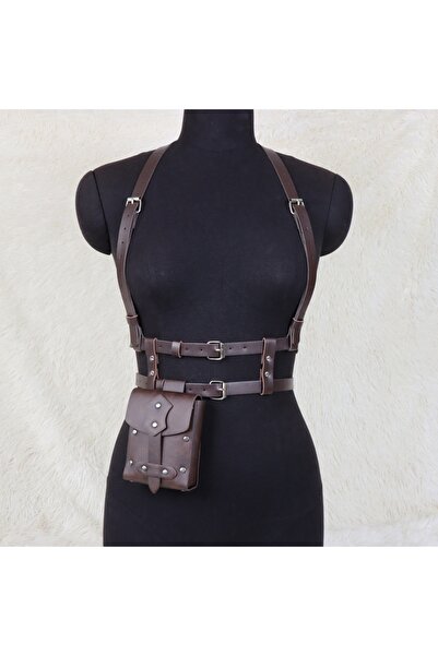 Choice StyleC 2PCS UYEE Punk Style Y2K Fashion Pu Leather Waist Belt For Wome...