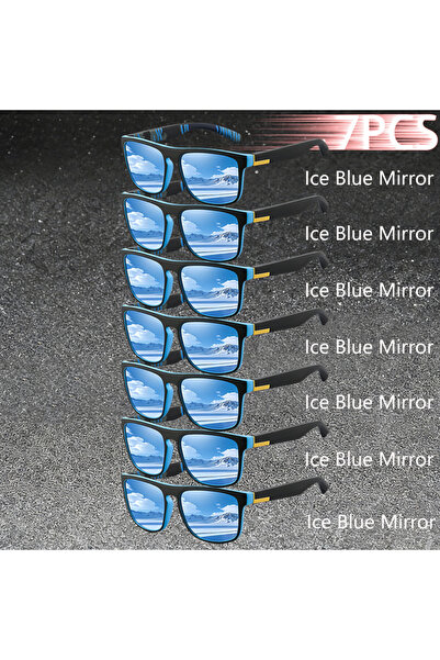 Choice 7PCSF733-3 7PCS Vintage Sun Glasses Classic Fashion Colorful Stripe Sq...